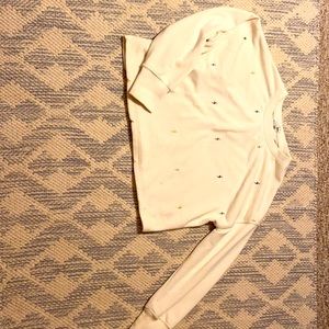 Z SUPPLY lightning bolt sweatshirt. cream with different color lightning bolts